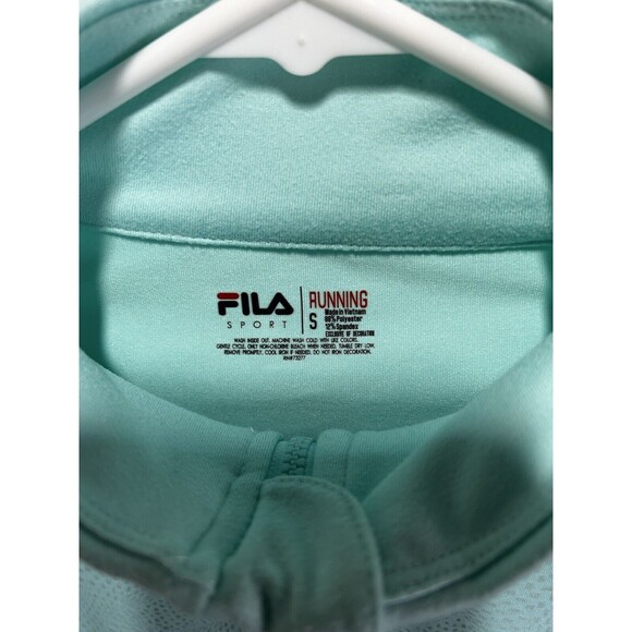 Fila Sport Women’s Activewear Womens Half Zip Running Jacket Teal Small - Picture 3 of 7